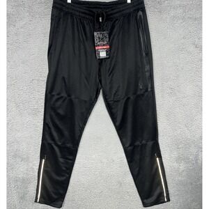 NWT Spyder Active Sweatpants Men's Size XL Black Pro‎ Web Fitness Knit Ankle Zip